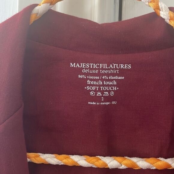 Majestic filatures blazer sz 6 plum 1 button - Picture 8 of 14